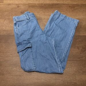 Uniqlo Light Blue Flare & Wide Leg Jeans